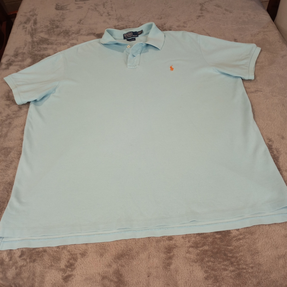 Polo by Ralph Lauren Light Blue Polo with Orange Pony